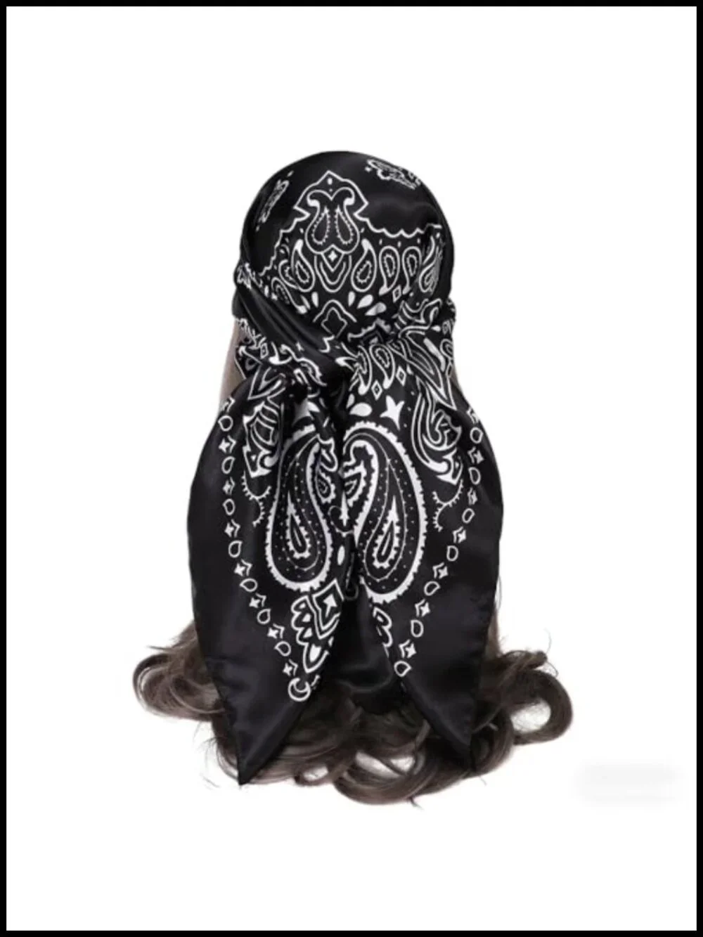 Classic Satin Hair Neck Scarf Wrap Floral Lightweight Bandana 35 Inch